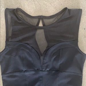 BEBE Black bodicon peplum dress Sz Sml